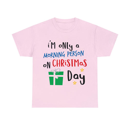 Morning Person Graphic Tee - Perfect Teen Christmas Gift in Heavy Cotton